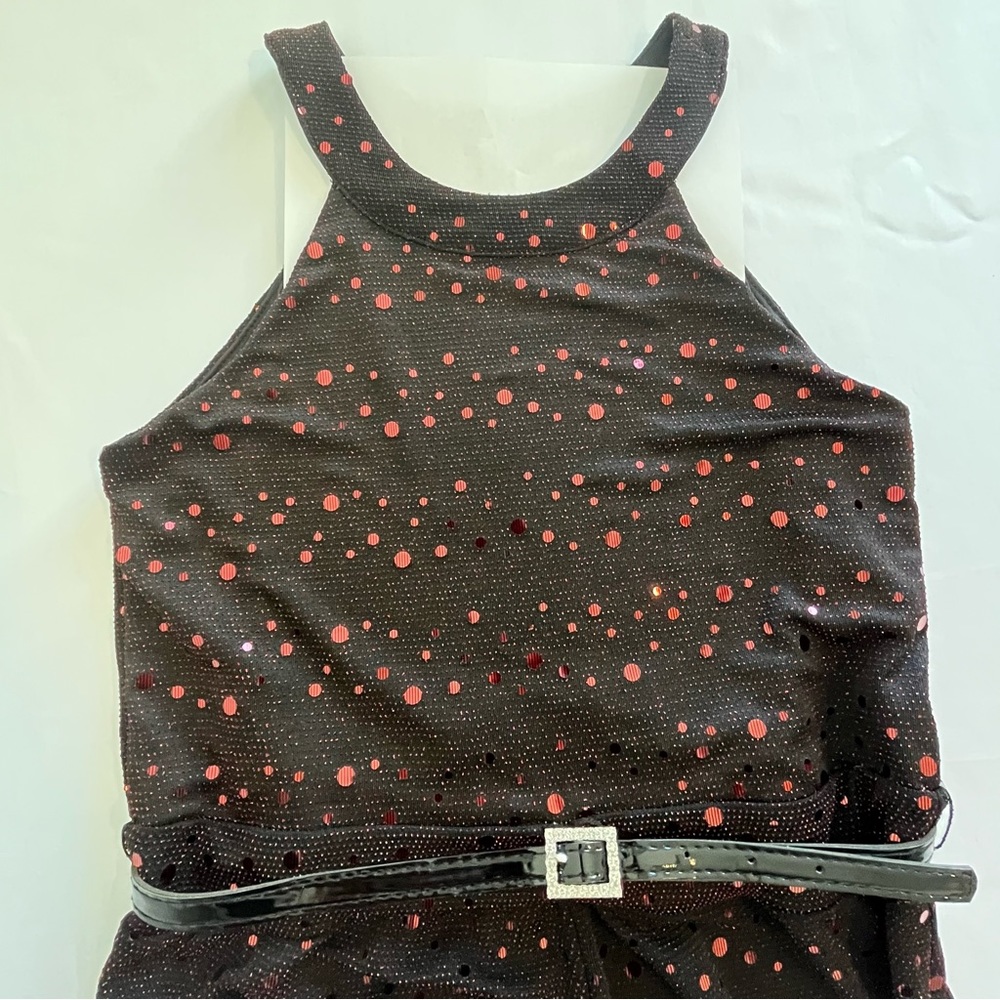 Knitworks Girls Sequins Holiday Jumper Maroon Burgundy